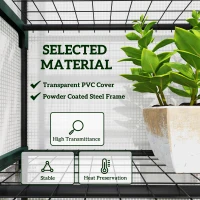 Outsunny 193cm Five Shelf Mini Greenhouse - White(m-4)