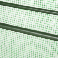 Outsunny Foliengewächshaus Balkon mit 4 Ablagen Mini Gewächshaus Treibhaus Tomatenhaus Pflanzenhaus Frühbeet Metall Grün 80 x 49 x 160 cm(m-9)