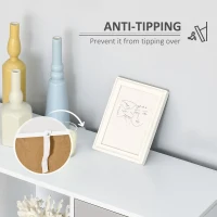 HOMCOM Storage Cabinet, Bookcase, Display Shelf with 6 Storage Cubes & Doors for Dining Room, Living Room, Grey(m-6)