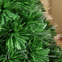 HOMCOM Árbol de Navidad de 90 cm Árbol Artificial de Fibra Óptica de 4 Colores con Soporte Ø48x90cm Verde(m-9)