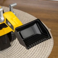 HOMCOM Ruspa Giocattolo per Bambini 18 e 36 Mesi con Escavatore e Spazio Portaoggetti, 78x29.5x54 cm, Giallo e Nero(m-8)