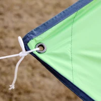 Outsunny Bâche anti-pluie voile d'ombrage toile de camping 3L x 3l m polyester haute densité 190T imperméable vert(m-8)