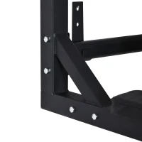 HOMCOM Barra de Dominadas de Pared con Almohadillas Barra de Pull Up de Acero Multifuncional para Fitness Entrenamiento en Casa Adultos Carga Máx. 120 kg 93x72x48 cm Negro(m-8)