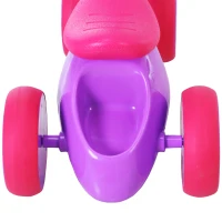 HOMCOM Baby Balance Bike Toddler Training Walker Smooth Rubber Wheels Ride on Toy Storage Bin Gift for Boys Girls Violet Fuchsia(m-9)