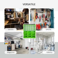 DURHAND Cassettiera Box Porta Minuteria per Officina con 30 Cassetti e 9 Scatole Grandi in Plastica 38 x 16 x 47.5cm(m-7)