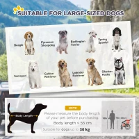 PawHut Dog Bike Trailer 2-in-1 Pet Stroller for Large Dogs Cart Foldable Bicycle Carrier Aluminium Frame with Safety Leash Hitch Coupler Reflector Flag Red(m-5)