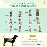 PawHut Lettino per Cani da Interno ed Esterno Capacità fino a 32kg con Tessuto Traspirante 130x90x20cm Nero(m-4)