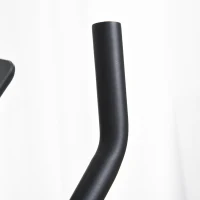 HOMCOM Vélo d'appartement magnetique pliable vélo de Fitness vélo d'intérieur selle réglable dossier guidon écran LCD multifonction bandes résistance acier gris noir(m-9)