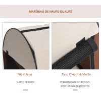 PawHut Sac de transport pour chien caisse pliable pour chien caisse de transport chat respirant avec coussin d'agneau amovible 61 x 46 x 51 cm(m-5)