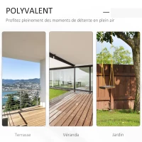 Outsunny Banc Suspendu 2 Places dim. 117L x 69l x 60H m Assise Haut Dossier à Lattes chaînes Suspension incluses Bois Sapin traité Peint Blanc(m-7)