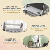 AIYAPLAY Caballete para Niños Caballete de Pizarra Blanca y Pizarra de Doble Cara Altura Ajustable 40x56x107/112/117 cm Gris(m-6)