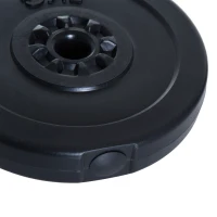 HOMCOM Set di 4 Dischi Pesi per Bilanciere e Manubri Peso Totale 30kg, 2x5kg e 2x10kg, Nero(m-8)