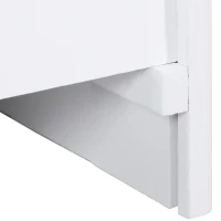 PawHut Escalera para Mascotas 3 Peldaños con Espacio de Almacenaje y Alfombra Antideslizantes Portátil Madera para Vehículo Carga 30 kg 40,5x44,5x38 cm Blanco(m-8)