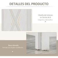 HOMCOM Biombo de 4 Paneles Separador de Ambientes Plegable 182x170 cm Divisor de Espacios Elegante Blanco(m-6)