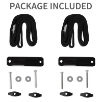 HOMCOM Kayak Roof Rack, 2 Pieces J Bars with Straps on SUV, Boat Surf Float Mat Canoe Carrier, for Car SUV Truck Crossbar(m-4)