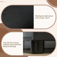 Vinsetto Two-Tier Locking Office Storage Cabinet - Black(m-5)