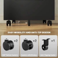 Vinsetto Three-Drawer Steel Filing Cabinet - Black(m-7)