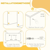 PawHut Türschutzgitter für Hunde, Absperrgitter, Schließautomatik, ohne Bohren, Stahl+Kiefer, schwarz, 82 x 2 x 74 cm(m-9)