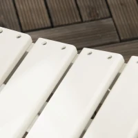 Outsunny Silla Mecedora de Jardín Estilo Adirondack de HDPE para Balcón Terraza Patio Carga 120 kg 73,5x93x91,5cm Blanco(m-9)