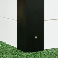 Outsunny Hochbeet, verstärkte Kanten, wetterbeständig, 91,5 cm x 91,5 cm x 41 cm Schwarz + Weiß(m-8)