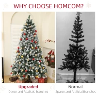 HOMCOM 7ft Snow-Dipped Artificial Pine Christmas Tree(m-5)