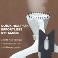 HOMCOM 1800W Standing Clothes Steamer, with Accessories - Grey(m-4)