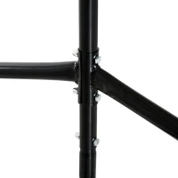 HOMCOM Rella Appendiabiti Attaccapanni in Metallo, Stand per Vestiti con Rotelle, Nero, 150x60x170cm(m-8)