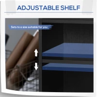 Vinsetto Mobile Printer Stand Rolling Cart Desk Side with CPU Stand Drawer Adjustable Shelf and Wheels 60cmx40cmx68.5cm Black(m-6)