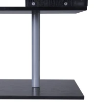 HOMCOM Scrivania Angolare Salvaspazio con Ripiano a S, Scrivania Moderna in Legno, 140x120x78 cm, Nero(m-8)