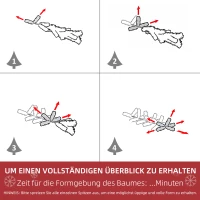 HOMCOM Künstlicher Weihnachtsbaum, Schnee-Effekt, flammenhemmend, Scharnierkonstruktion, Grün/Weiß(m-5)