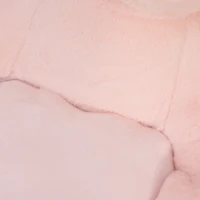 HOMCOM Poltroncina per Bambini Forma a Coniglio in Peluche con Base Antiscivolo, Arredamento Cameretta Rosa, 60x50x59cm(m-9)