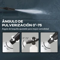 DURHAND Hidrolimpiadora 1600W Caudal 432 L/h Bomba de Aluminio Presión de 130 Bar Manguera 6m Incluye Cepillo 23.5x27x68 cm Azul(m-5)