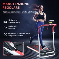 HOMCOM Tapis Roulant Elettrico Professionale Pieghevole Salvaspazio con Schermo LCD, per Casa e Ufficio, Velocità 10km/h(m-7)