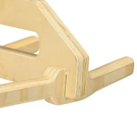 HOMCOM Klimmzugstange, mehrere Griffe, Tragkraft bis 100 kg, Wandmontage, Buchenholz, 100 x 56 x 35 cm(m-8)
