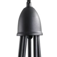 HOMCOM Lustre suspension style néo-rétro 5 chandeliers 40 W max. 230 V longueur câble réglable dim. Ø58 x 45H cm métal noir(m-5)