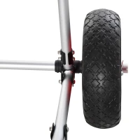 HOMCOM Carrellino da Spiaggia Pieghevole per Kayak e Canoa con Paraurti, in Alluminio e NBR, 70x40x42 cm(m-8)