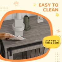 PawHut 46.46'' Dog Crate Furniture with Removable Cushion & Security Latch for Extra Large Dogs - Walnut Brown(m-8)