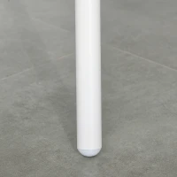 HOMCOM Set Tavolo da Pranzo con 2 Panche in Stile Nordico per Soggiorno, Salotto e Cucina, in MDF e Metallo, Bianco(m-9)