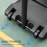 HOMCOM 94-123cm Adjustable Height Basketball Hoop and Stand(m-7)