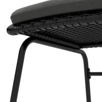 Outsunny Three-Piece Rattan Bistro Set - Black(m-9)