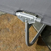 Outsunny Lettino da Giardino con Schienale Regolabile in 5 Posizioni, Lettino Pieghevole in Metallo e Tessuto Oxford, 187x55x24cm, Grigio(m-8)