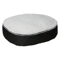 PawHut Cama para Perros y Gatos Lavable Colchón para Perros Medianos con Funda Desenfundable 80x72x18 cm Gris y Negro(m-1)