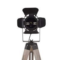 HOMCOM Lampadaire trépied style industriel hauteur réglable H100-140 cm noir(m-9)