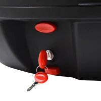 HOMCOM 48L Motorcycle Trunk Travel Luggage Storage Box Accessory Modern Tough Style - Black(m-9)