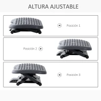 HOMCOM Reposapies de Oficina Ajustable Ergonomico Escritorio Oficina Soporte para Pies Reposapies Ajustable Ergonomico para Escritorio Oficina Soporte para Pies NUEVO(m-5)