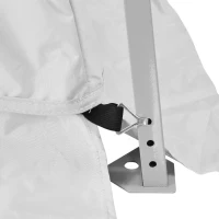 Outsunny Outdoor Garden Pop-up Gazebo Canopy Tent Sun Shade Event Shelter Folding with Adjustable Height, Mesh Screen Side Walls 3.5 M × 3.5 M Base / 3 M × 3 M Top, White(m-8)