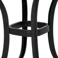 Outsunny Cast Aluminium Bistro Table, Outdoor Square Side Table with Umbrella Hole, Garden Table for Balcony, Bronze Tone(m-9)