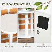 Outsunny 5 Tiered Plant Stand, Corner Plant Shelf, Multiple Flower Pot Holder Storage Organizer w/ Anti-tip Strap for Indoor Outdoor Porch Balcony Living Room Bedroom(m-5)