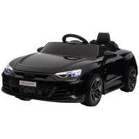 HOMCOM Coche Eléctrico para Niños de +3 Años AUDI RS e-tron GT Coche de Batería con Mando a Distancia 103x58x41 cm Negro(m-11)
