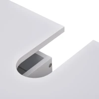 HOMCOM Mobiletto Sottolavabo e Copricolonna per il Bagno, in Legno Bianco con 2 Cassetti e Taglio a U, 67 x 36 x 52cm(m-8)